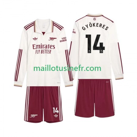Maillot de Foot Arsenal Gyokeres 14 Troisième 2025-26 Manches Longues - Enfant